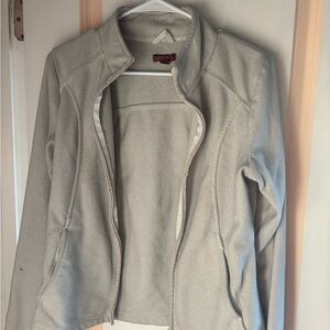 White fleece Merona zip up jacket
